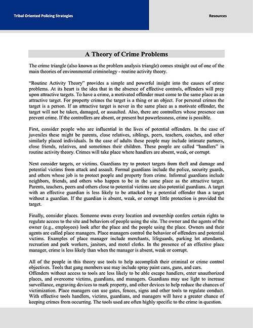 A Theory of Crime Problems