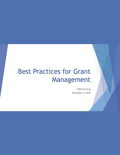 CTAS Programmatic: Best Practices for Grant Management