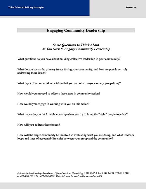 Engaging Community Leadership Image