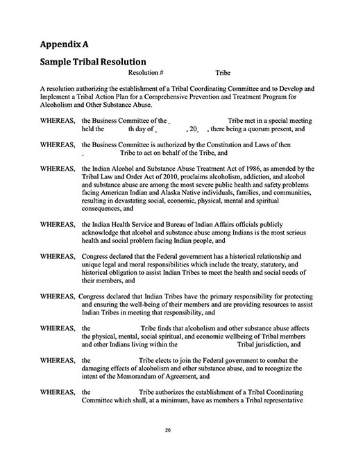 Sample Tribal Resolution Image