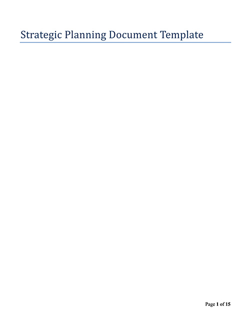 Strategic Planning Document Template Image
