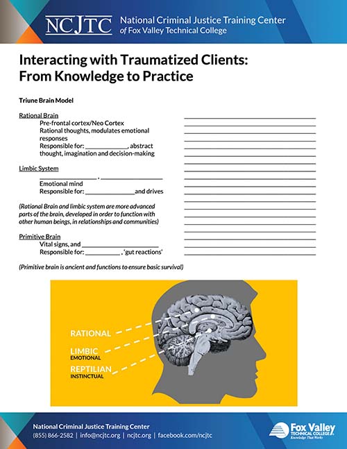 Interacting with Traumatized Clients - Fill in the Blank Handout