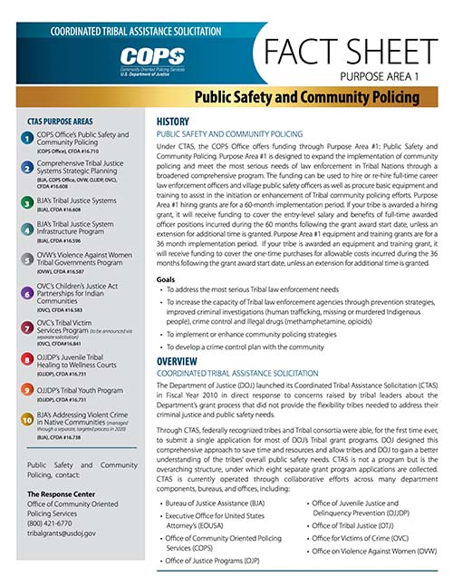 CTAS PA 1 Factsheet