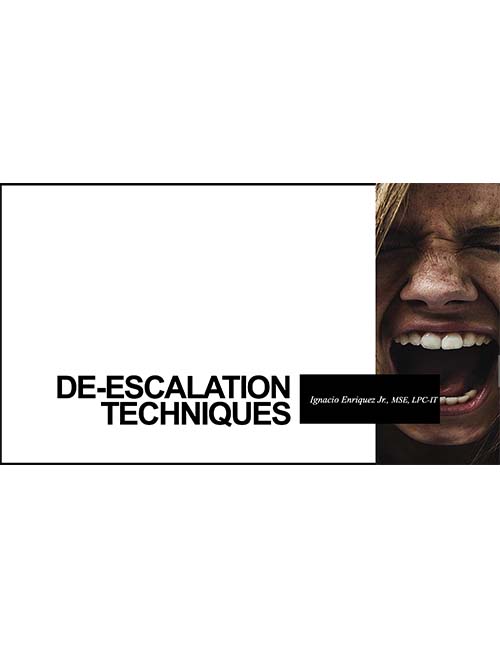 2019 CSS Conference - De-escalation Techniques