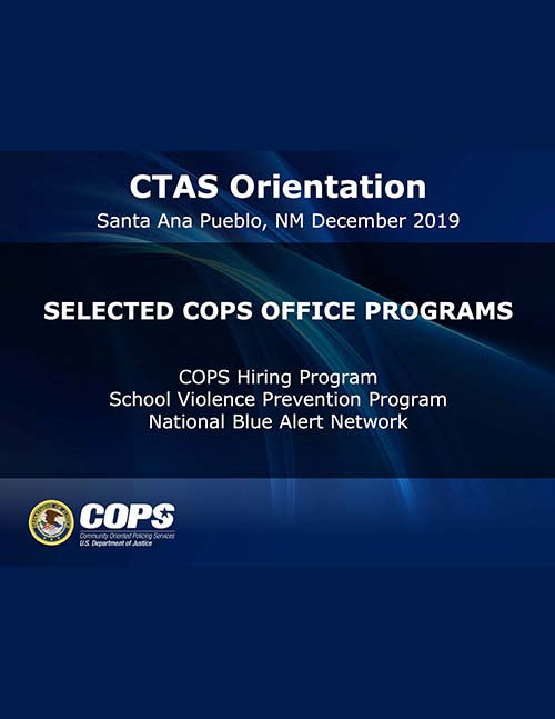 CTAS Programmatic: COPS Selected Programs PPT