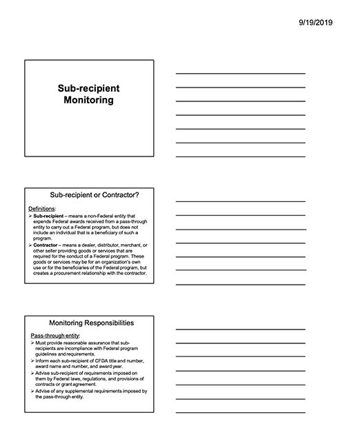 CTAS Financial Mgt: Sub Recipient Monitoring 2020
