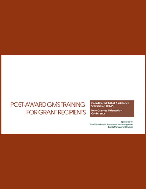 CTAS Post-Award GMS Training - Grant Recipients