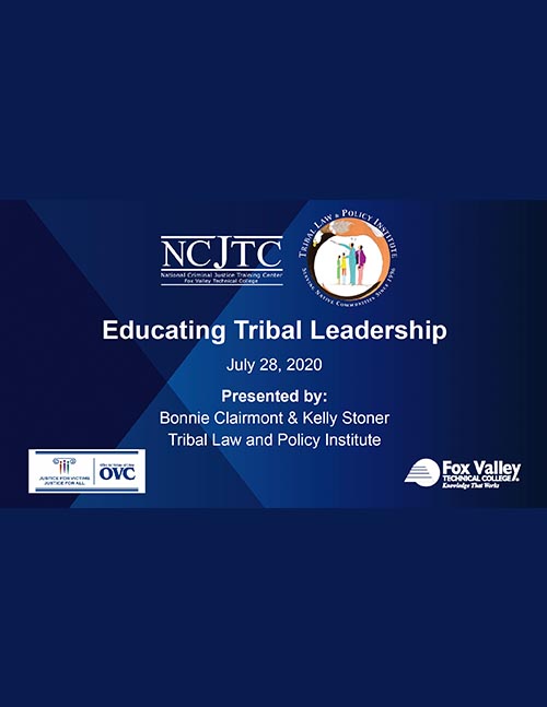 Educating Tribal Leadership about Your Victim Services Program Presentation