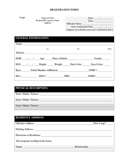 SORNA: Registration Form Example