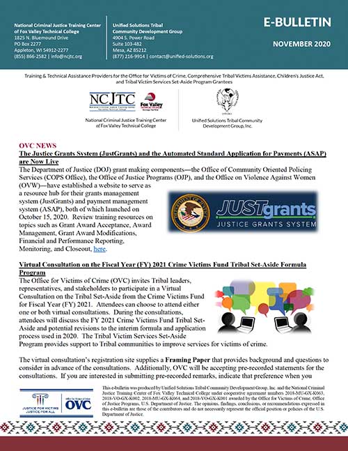 Unified Solutions & Fox Valley E-Bulletin November 2020 Image