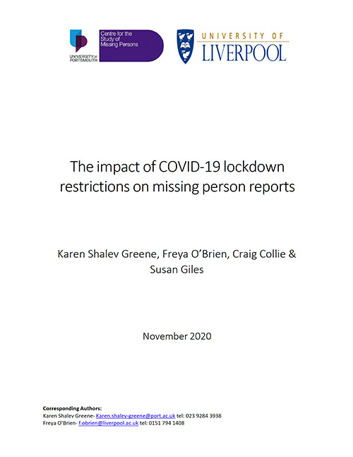The impact of COVID-19 lockdown restrictions on missing person reports