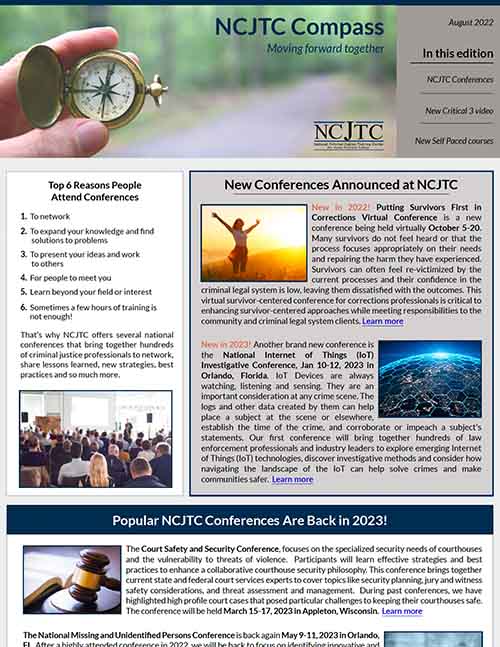 **NCJTC Compass Newsletter 2022-08 Image