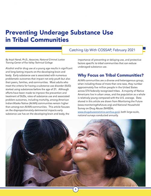 Preventing Underage Substance Use in Tribal Communities