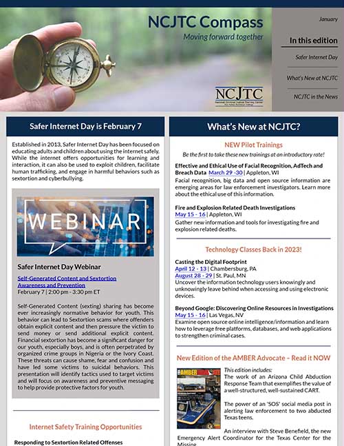 ***NCJTC Compass Newsletter 2023-01 Image