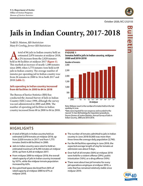 Jails in Indian Country 2017-2018