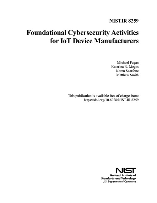 Foundational Cybersecurity Activities for IoT Device Manufacturers