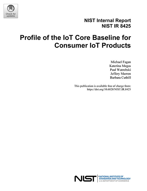Profile of the IoT Core Baseline for Consumer IoT Products