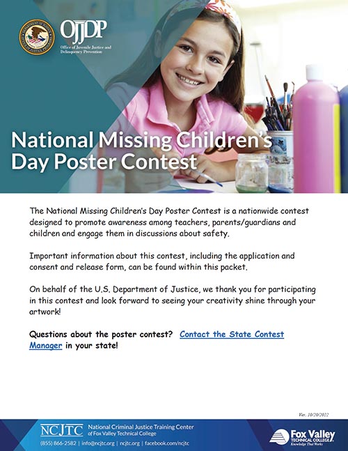 41st Annual National Missing Children’s Day Poster Contest Packet