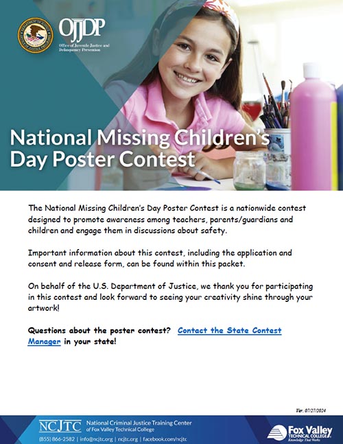 42nd Annual National Missing Children’s Day Poster Contest Packet