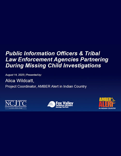 Public Information Officers and Tribal Law Enforcement Agencies - Powerpoint Slides