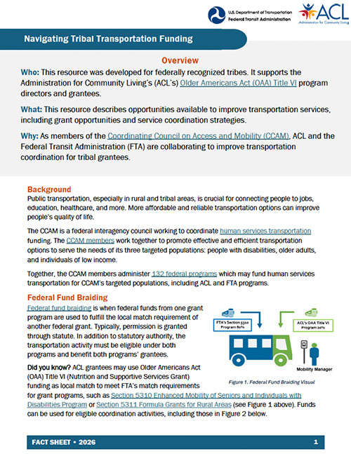 Tribal Programs. Bus Navigating Tribal Transportation Funding